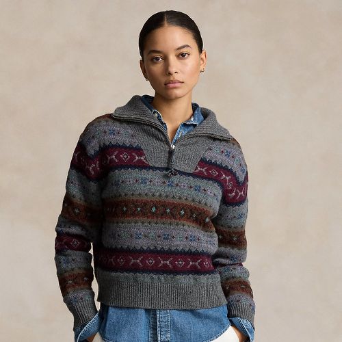 Pull Fair Isle demi-zippé en laine - Polo Ralph Lauren - Modalova