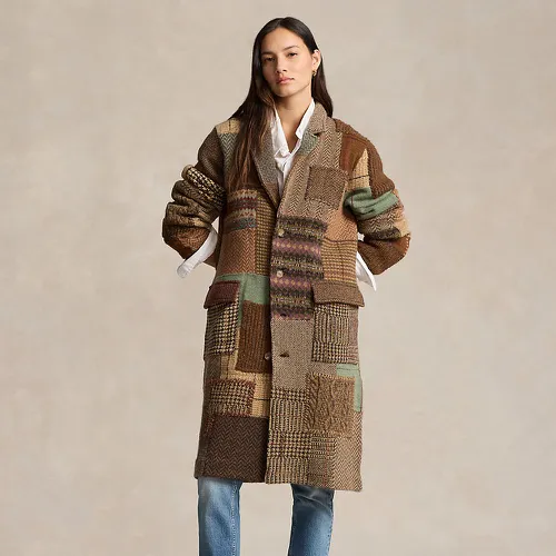 Manteau patchwork en laine mélangée - Polo Ralph Lauren - Modalova