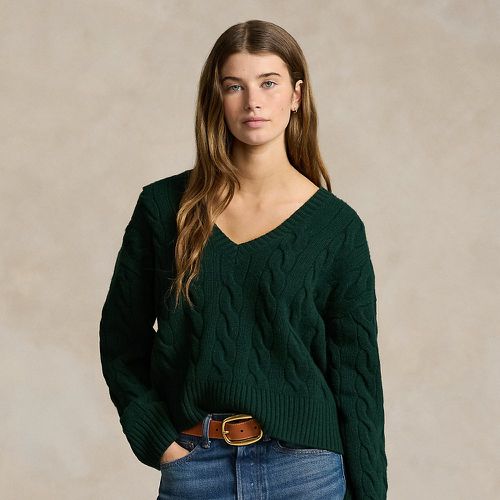 Pull col en V torsadé laine et cachemire - Polo Ralph Lauren - Modalova