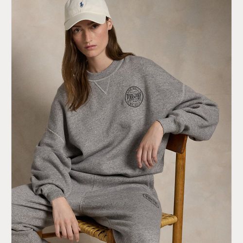 Col rond Pink Pony à logo en molleton - Polo Ralph Lauren - Modalova