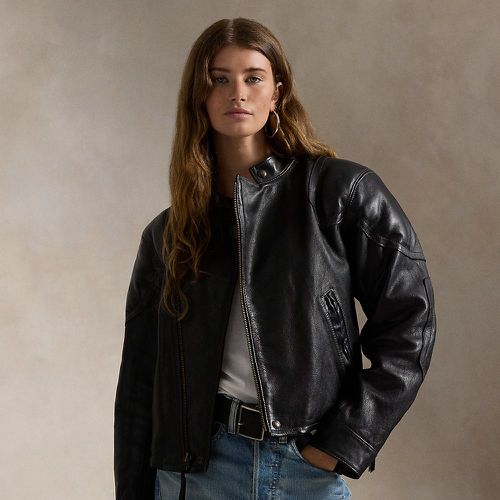 Veste moto en cuir - Polo Ralph Lauren - Modalova