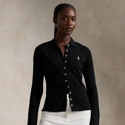 Polo manches longues patte de boutonnage - Polo Ralph Lauren - Modalova