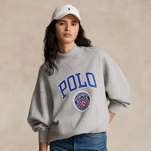 Sweat col cheminée à écusson en molleton - Polo Ralph Lauren - Modalova