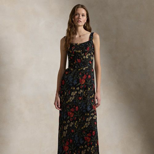 Maxi robe corset en mousseline fleurie - Polo Ralph Lauren - Modalova