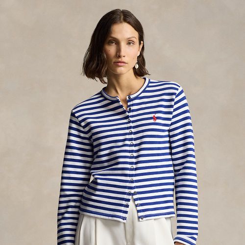 Cardigan rayé en coton éponge - Polo Ralph Lauren - Modalova