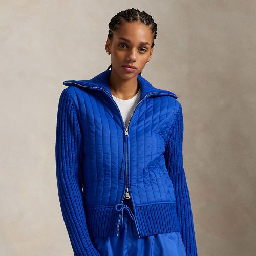 Veste hybride à col entonnoir en laine - Polo Ralph Lauren - Modalova