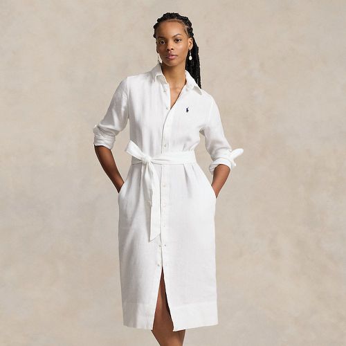 Robe-chemise ceinturée en lin - Polo Ralph Lauren - Modalova