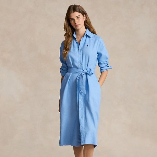 Robe-chemise ceinturée en lin - Polo Ralph Lauren - Modalova
