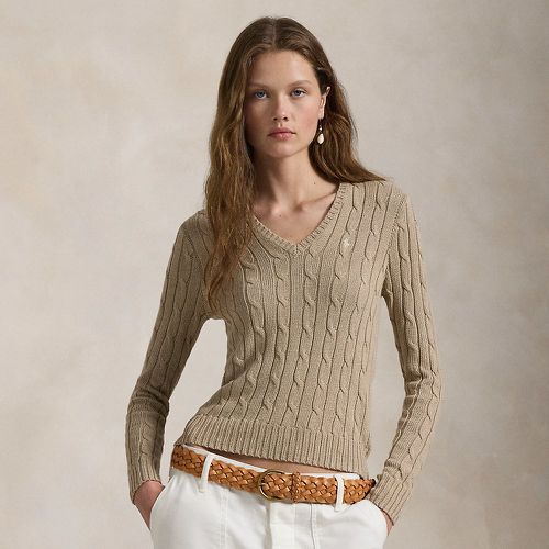 Pull col en V torsadé en coton - Polo Ralph Lauren - Modalova