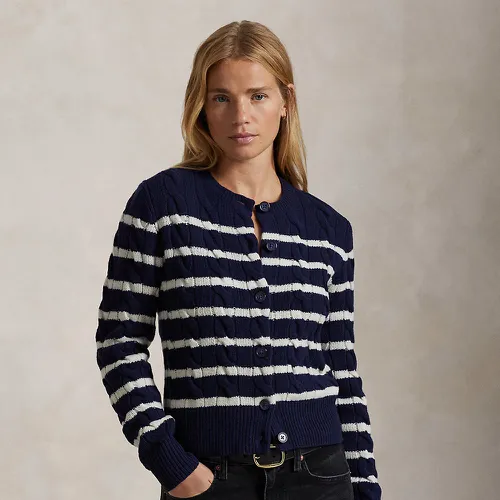 Cardigan rayé torsadé laine et cachemire - Polo Ralph Lauren - Modalova