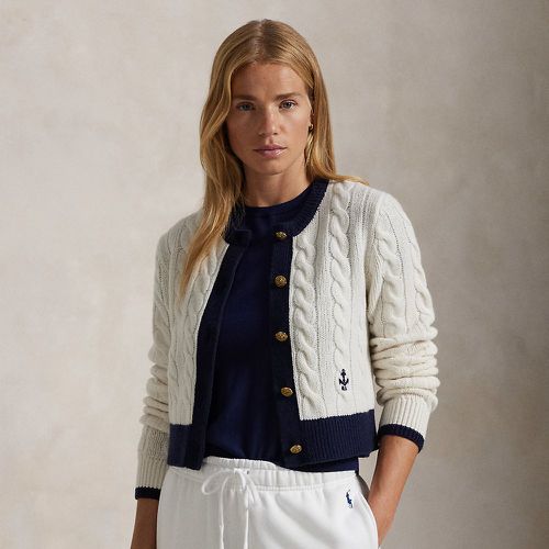 Cardigan torsadé logo et ancre cachemire - Polo Ralph Lauren - Modalova