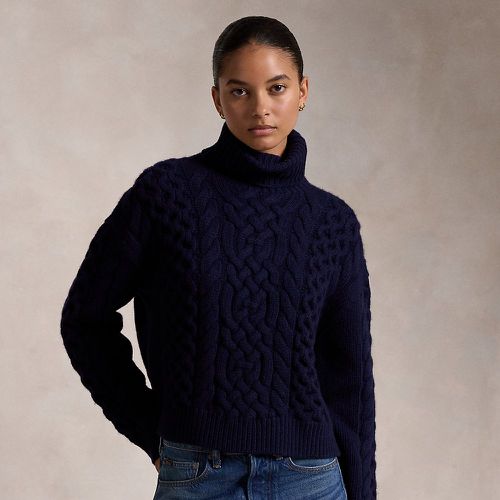 Pull col roulé tricot Aran laine alpaga - Polo Ralph Lauren - Modalova