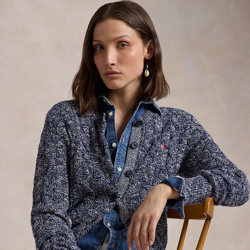 Cardigan moucheté torsadé en coton - Polo Ralph Lauren - Modalova