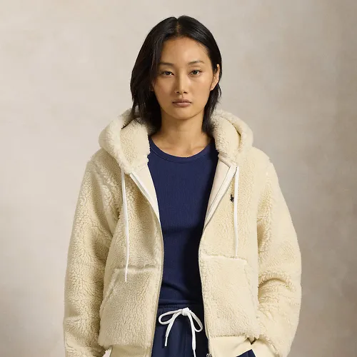 Sweat à capuche entièrement zippé sherpa - Polo Ralph Lauren - Modalova