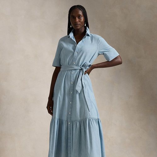 Robe-chemise gitane chambray de coton - Polo Ralph Lauren - Modalova