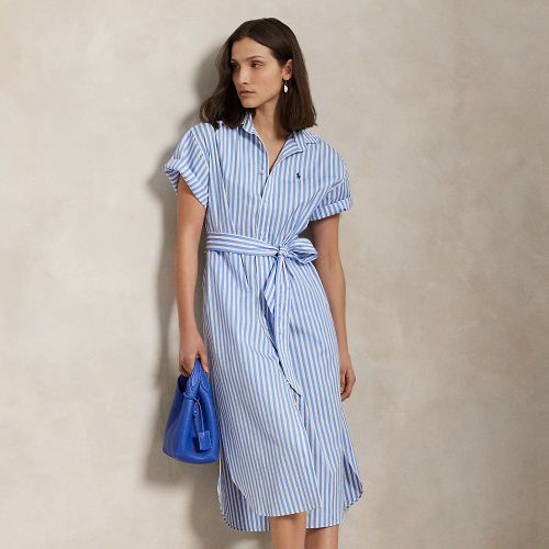 Robe-chemise ceinturée en coton rayé - Polo Ralph Lauren - Modalova