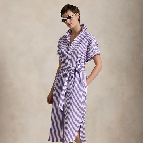 Robe-chemise ceinturée en coton rayé - Polo Ralph Lauren - Modalova