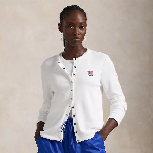 Cardigan drapeau logo en coton éponge - Polo Ralph Lauren - Modalova