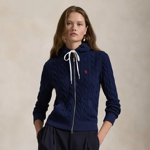 Sweat à capuche zippé torsadé en coton - Polo Ralph Lauren - Modalova