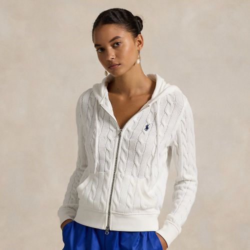 Sweat à capuche zippé torsadé en coton - Polo Ralph Lauren - Modalova