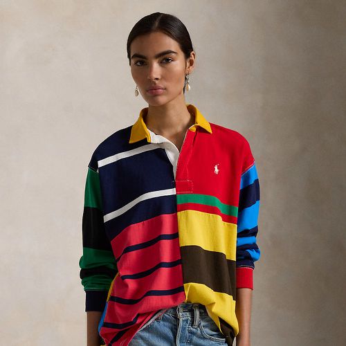 Chemise de rugby rayée patchwork jersey - Polo Ralph Lauren - Modalova