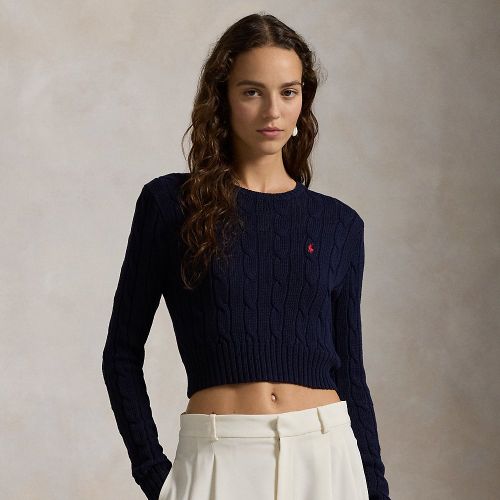 Pull torsadé Cropped Fit en coton - Polo Ralph Lauren - Modalova