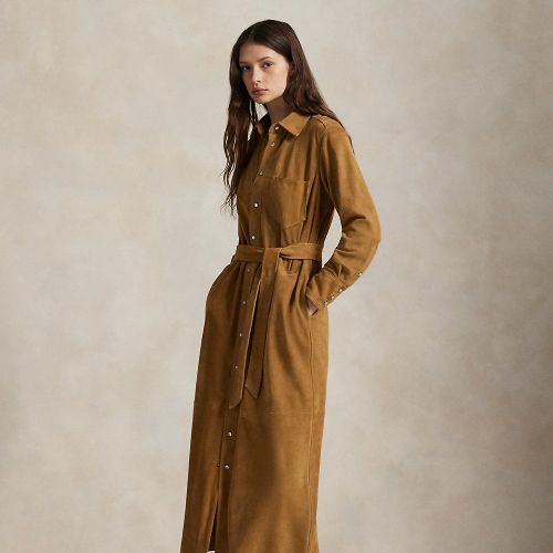 Robe-chemise ceinturée en daim - Polo Ralph Lauren - Modalova