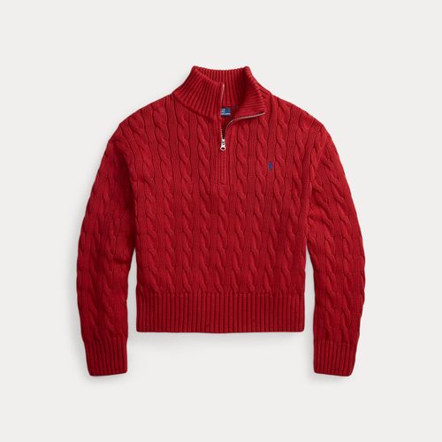 Pull demi-zippé en coton torsadé - Polo Ralph Lauren - Modalova