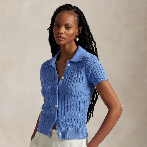Cardigan polo torsadé à manches courtes - Polo Ralph Lauren - Modalova