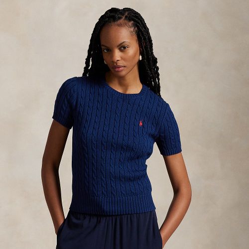 Pull torsadé à manches courtes en coton - Polo Ralph Lauren - Modalova