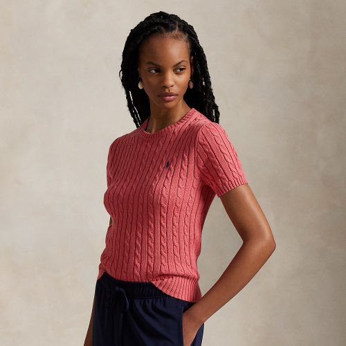 Pull torsadé à manches courtes en coton - Polo Ralph Lauren - Modalova