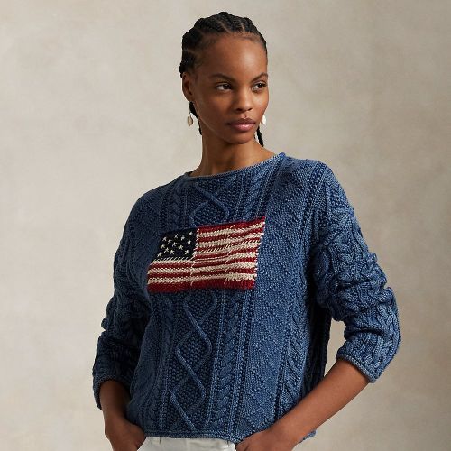 Pull à drapeau en tricot d'Aran - Polo Ralph Lauren - Modalova