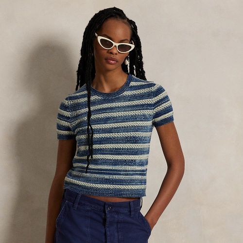 Pull rayé à manches courtes en coton - Polo Ralph Lauren - Modalova