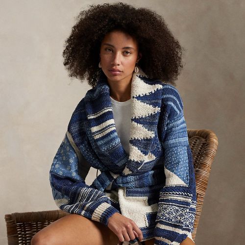 Cardigan cache-cœur à patchwork - Polo Ralph Lauren - Modalova