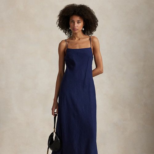 Robe trapèze sans manches en lin - Polo Ralph Lauren - Modalova