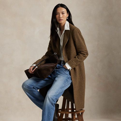 Manteau en laine mélangée à chevrons - Polo Ralph Lauren - Modalova