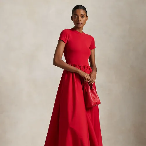 Robe manches courtes en coton - Polo Ralph Lauren - Modalova