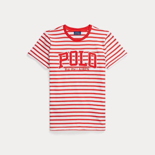 T-shirt en jersey de coton rayé à logo - Polo Ralph Lauren - Modalova