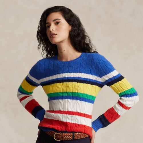 Pull rayé torsadé en coton - Polo Ralph Lauren - Modalova