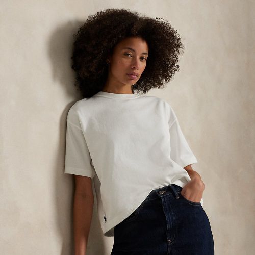 T-shirt Relaxed Crop Fit jersey de coton - Polo Ralph Lauren - Modalova