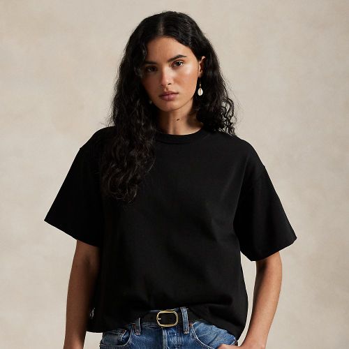 T-shirt Relaxed Crop Fit jersey de coton - Polo Ralph Lauren - Modalova