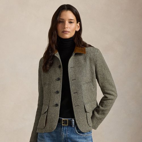 Veste à chevrons avec finitions en daim - Polo Ralph Lauren - Modalova