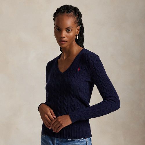Pull col en V torsadé laine-cachemire - Polo Ralph Lauren - Modalova