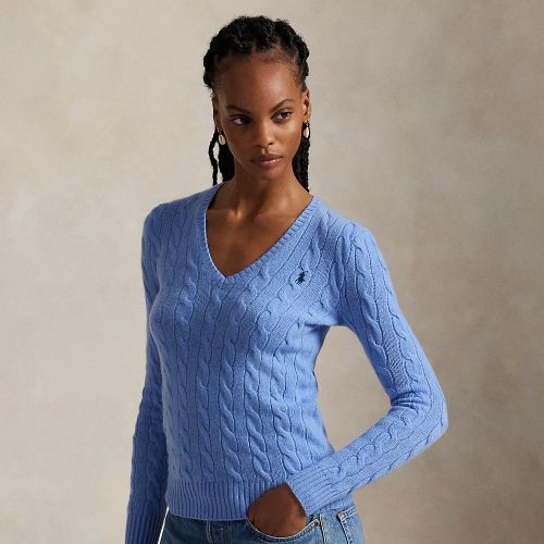 Pull col en V torsadé laine-cachemire - Polo Ralph Lauren - Modalova