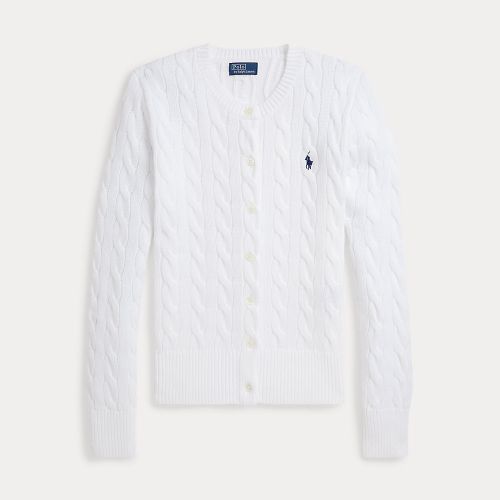 Cardigan torsadé en coton à col rond - Polo Ralph Lauren - Modalova