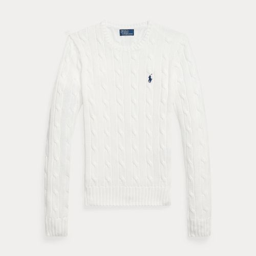 Pull torsadé à col rond en coton - Polo Ralph Lauren - Modalova