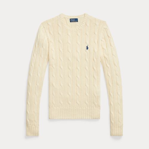 Pull torsadé à col rond en coton - Polo Ralph Lauren - Modalova