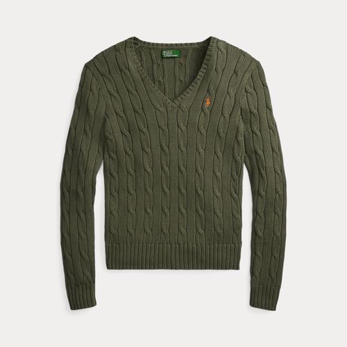 Pull col en V torsadé en coton - Polo Ralph Lauren - Modalova