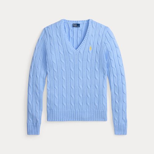 Pull col en V torsadé en coton - Polo Ralph Lauren - Modalova