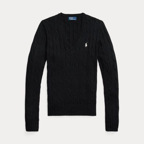 Pull col en V torsadé en coton - Polo Ralph Lauren - Modalova